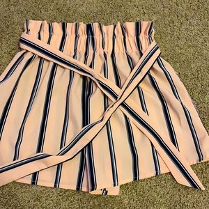 Paper bag waist shorts, youth size! pink and black
